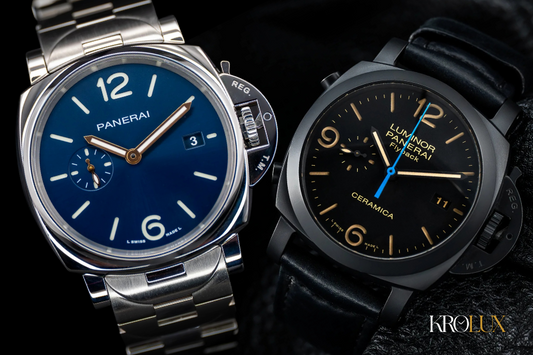 blog KROLUX Panerai luminor ceramica verus luminor due watches