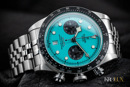 KROLUX Tudor Black Bay Chronograph “Flamingo Blue” timepiece watch