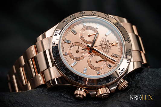 Rolex Daytona 18k Everose Gold Sundust Dial with Diamond Baguette Markers: Timeless Brilliance