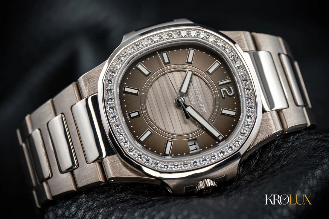 KROLUX Patek Philippe Nautilus Ladies with diamond bezel