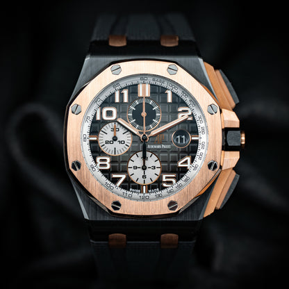 Audemars Piguet Royal Oak Offshore Selfwinding Chronograph Ceramic Rose Gold Grey Dial
