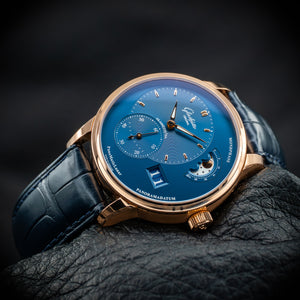 Glashütte Original PanoMaticLunar Rose Gold Blue Dial