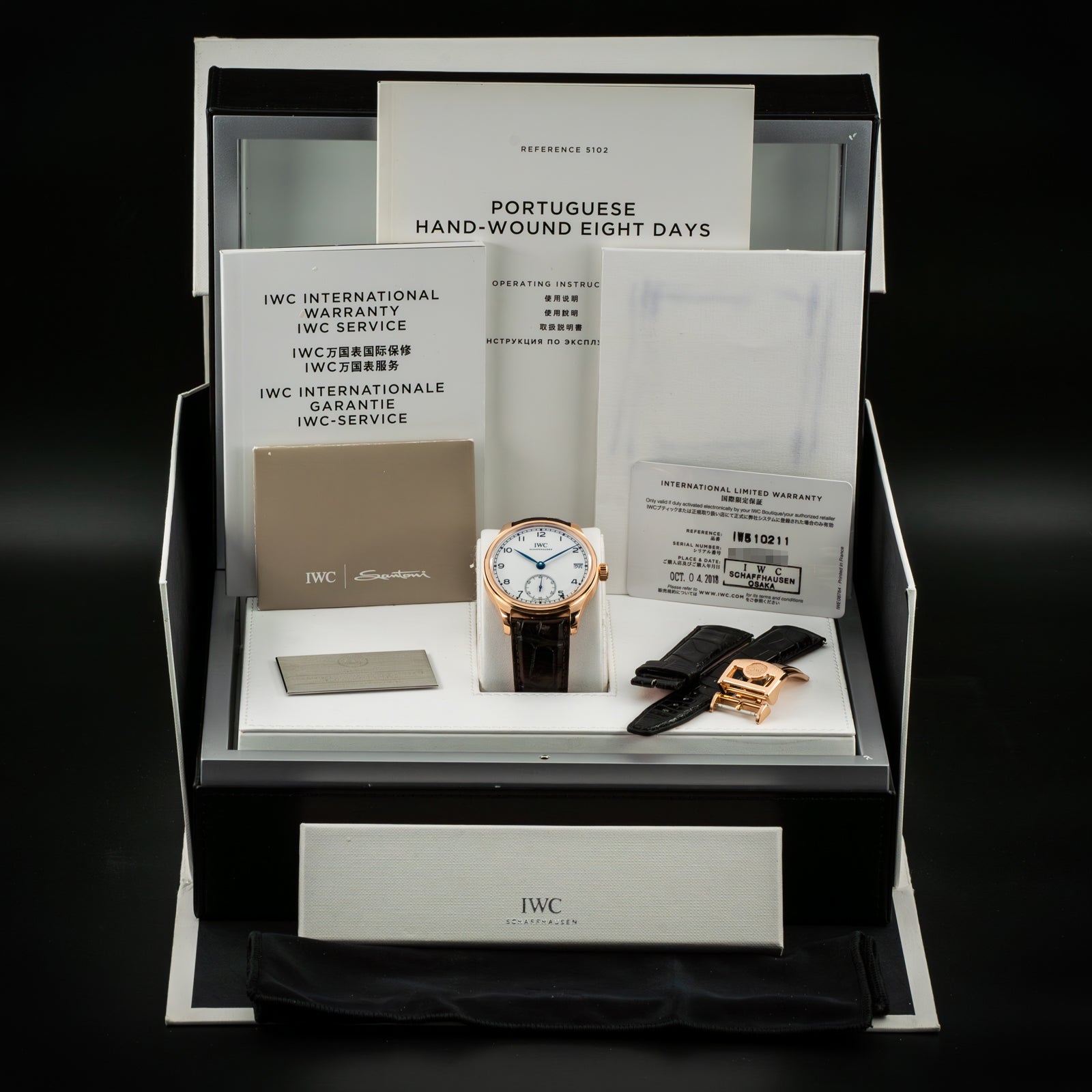 IWC Portuguese Hand-Wound Eight Days Edition 150 Years