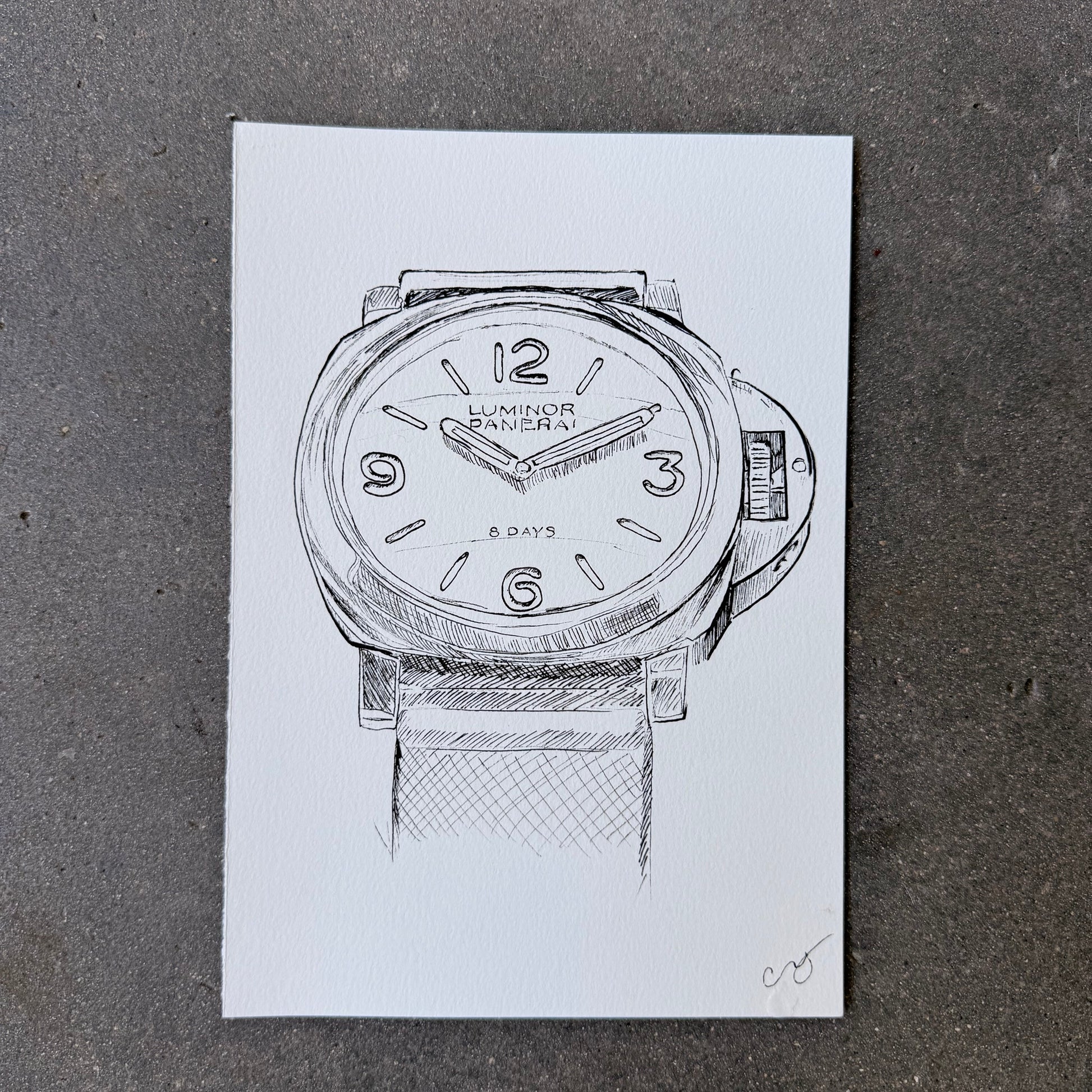 Panerai Luminor Marina, Original Illustration