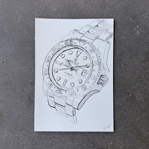 Rolex GMT Master II, Original Illustration