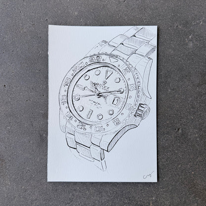 Rolex GMT Master II, Original Illustration