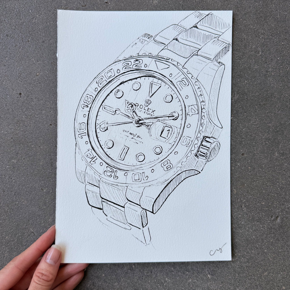Rolex GMT Master II, Original Illustration