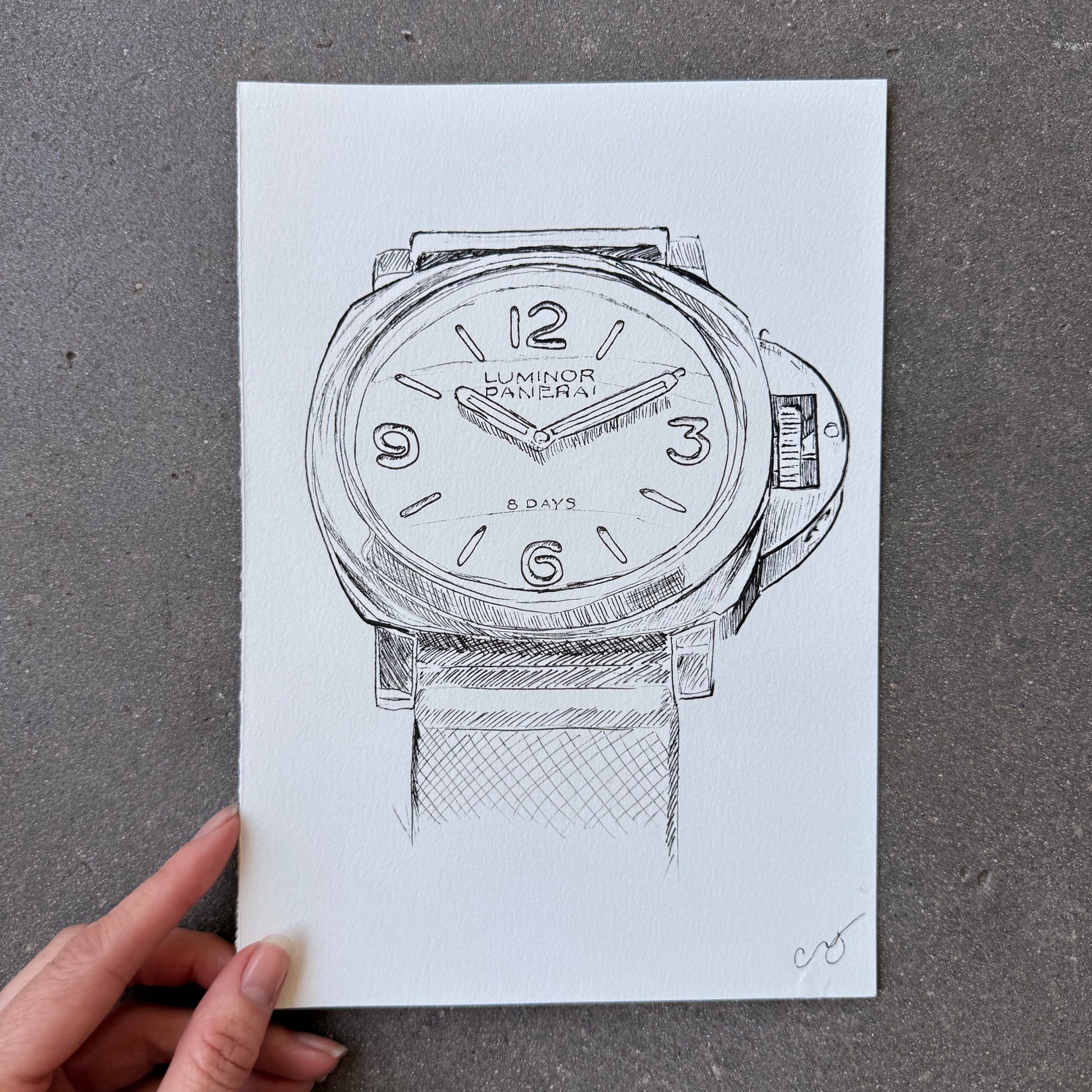 Panerai Luminor Marina, Original Illustration