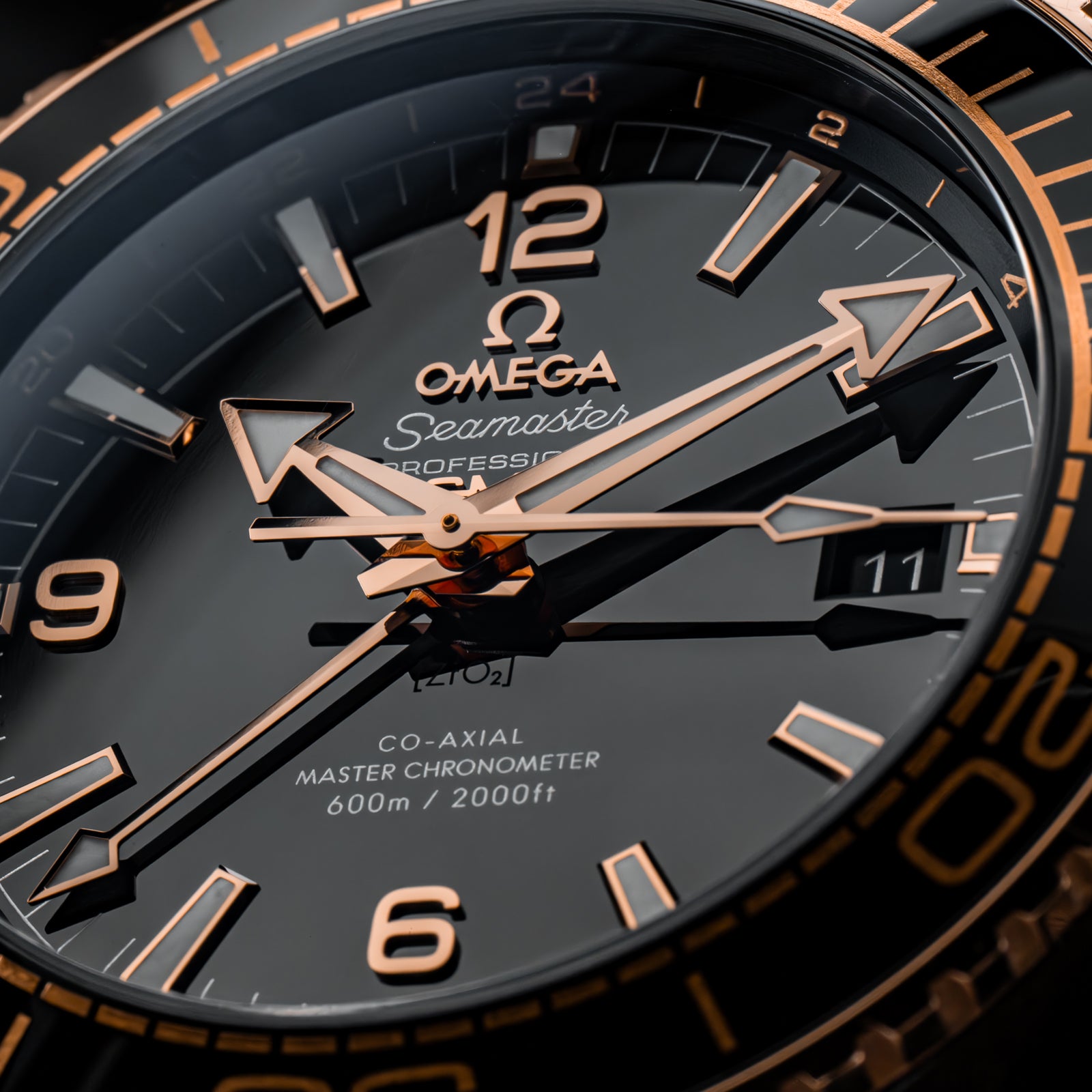 Omega Seamaster Planet Ocean 600M Black Ceramic Sedna Gold