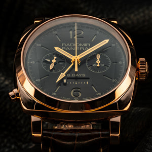 Panerai Radiomir 1940 Chrono Monopulsante 8 Days GMT Oro Rosso