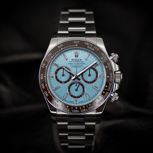 Rolex Cosmograph Daytona Platinum Ice Blue Baguette