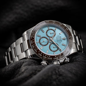 Rolex Cosmograph Daytona Platinum Ice Blue Baguette