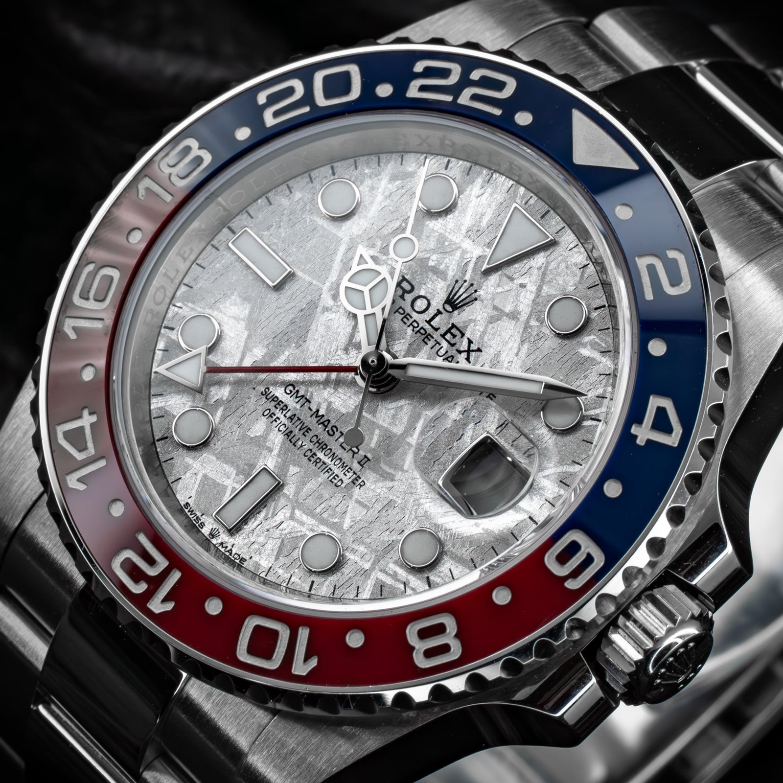 Rolex GMT Master II Pepsi 40mm Meteorite White Gold