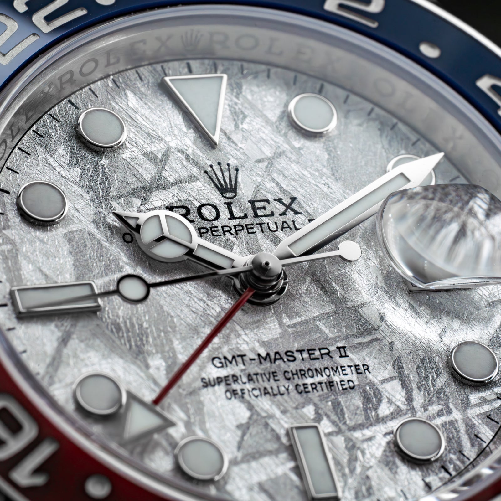 Rolex GMT Master II Pepsi 40mm Meteorite White Gold