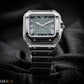 Cartier Santos Large Smoky Green Ombre Stainless Steel Watch WSSA0062 Complete Set