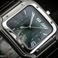 Cartier Santos Large Smoky Green Ombre Stainless Steel Watch WSSA0062 Complete Set