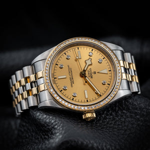 Tudor Black Bay 79673 Steel & 18k Yellow Gold Diamond Bezel 39mm