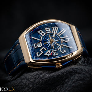 Franck Muller Vanguard Yachting Rose Gold Blue Dial 41mm V 41 SC DT 5N YACHT BL