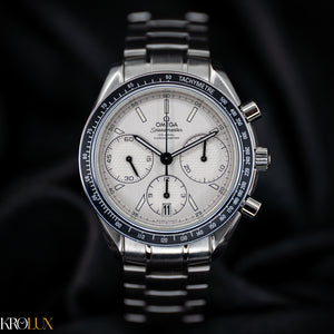 Omega Speedmaster Racing Chronograph Silver Dial Watch 326.30.40.50.02.001 Complete Set
