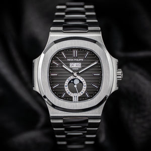 Patek Philippe Nautilus Annual Calendar Moon Phase Black Dial 5726/1A-001