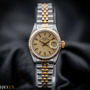 Rolex Lady-Datejust 26mm Two-Tone Linen Dial 69173