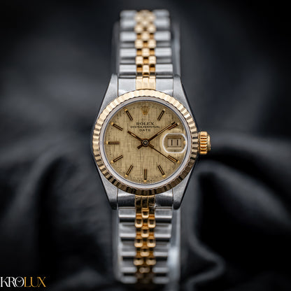 Rolex Lady-Datejust 26mm Two-Tone Linen Dial 69173