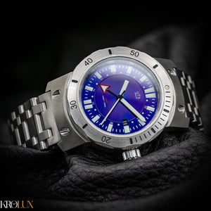 UTS Munchen 1000M Dive Watch Purple Dial Stainless Steel
