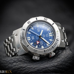 UTS München 4000M GMT Professional Diver Indigo Dial Steel Complete Set